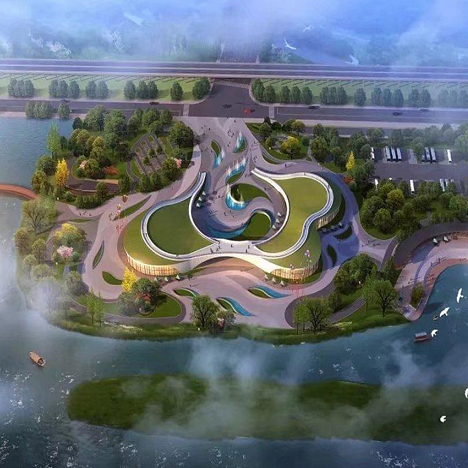 温州生态园三垟湿地西北入门工程